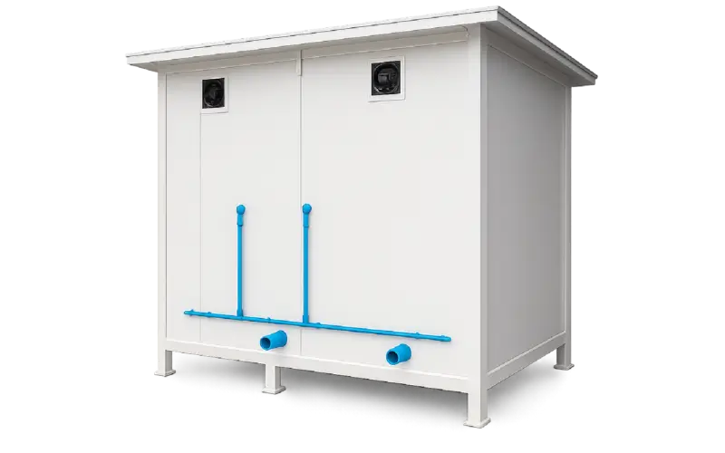 Prefab-toilet-TL08x2-1515-back view ห้องน้ำน็อคดาวน์ TL08x2-1515 ด้านหลัง