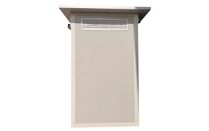 easy-toilet-teh-tl21-side-vent ด้านข้างห้องน้ำคนพิการสำเร็จรูป รุ่น TEH-TL21 แสดงช่องระบายอากาศและโครงสร้างหลังคา