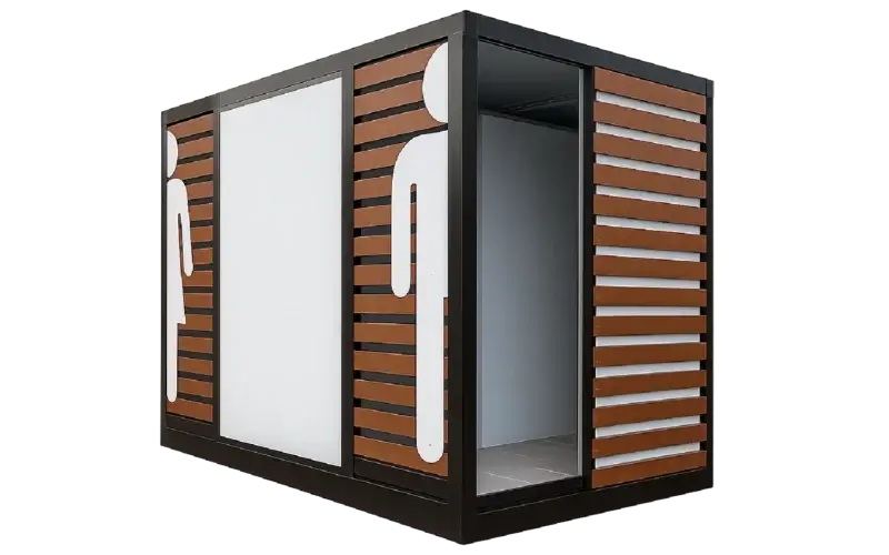 prefab-toilet-TEH-TL25 ห้องน้ำสำเร็จรูป สำหรับธุรกิจ รุ่น TEH-TL25 ด้านข้าง