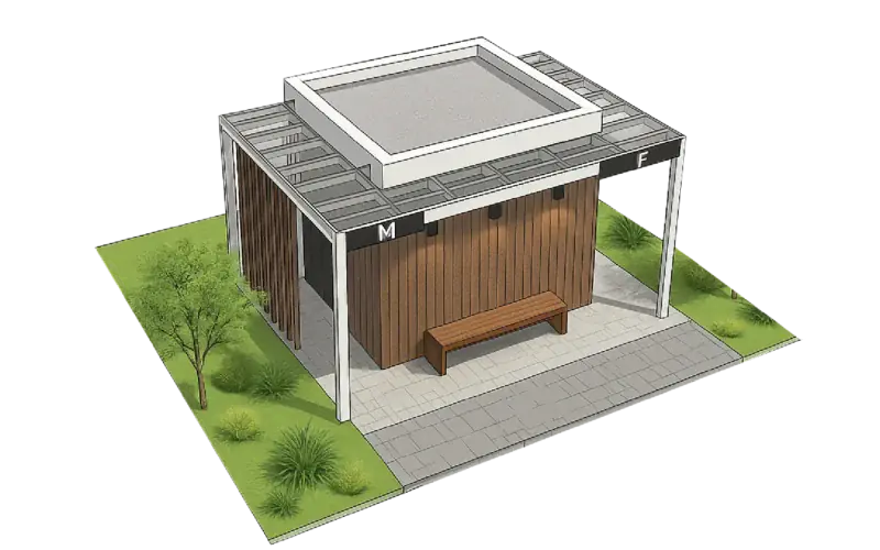 prefab-toilet-TEH-TL32-top-view ห้องน้ำสำเร็จรูปธุรกิจ รุ่น TEH-TL32 ด้านบน