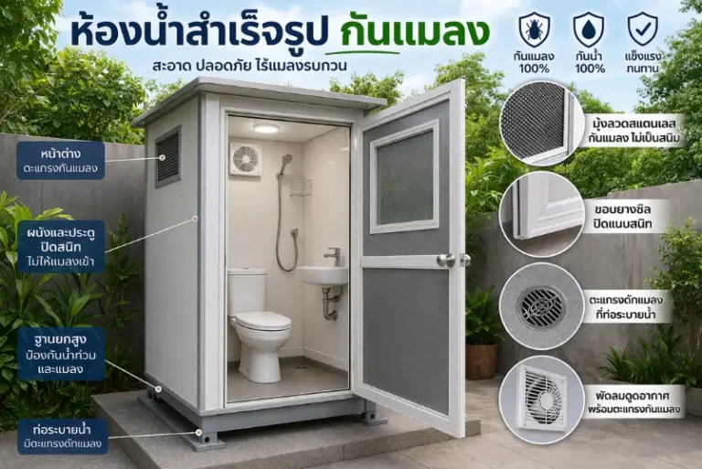 ห้องน้ำสำเร็จรูปกันแมลง