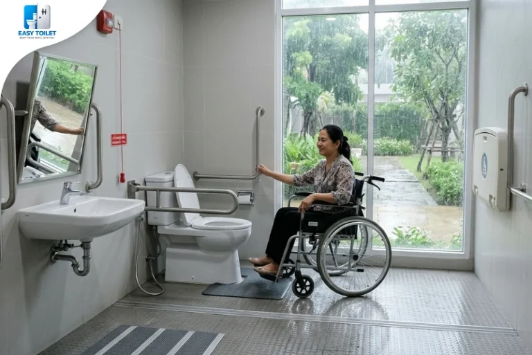 ห้องน้ำคนพิการแบบปลอดภัย ในหน้าฝน