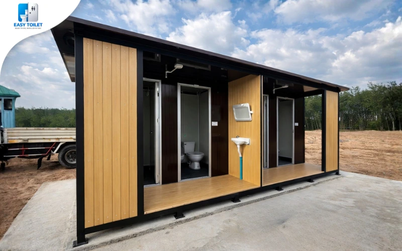 ห้องน้ำสำเร็จรูป สำหรับธุรกิจ รุ่น TEH-TL02 ห้องน้ำตลาด