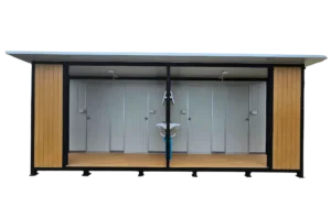 ห้องน้ำสำเร็จรูป สำหรับธุรกิจ รุ่น TEH-TL02 มุมมองด้านหน้า