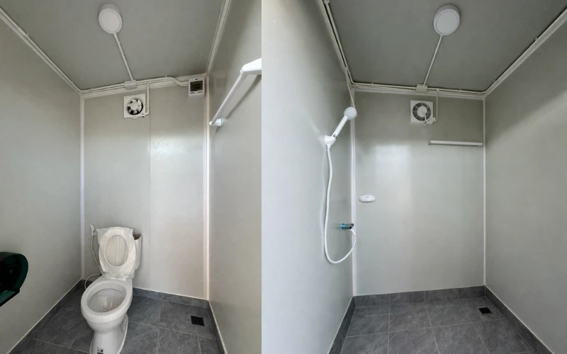 prefab-toilet-tl02-interior-wc-and-shower ภายใน ห้องน้ำสำเร็จรูป รุ่น TL02 สไตล์มินิมอล โทนไม้สีอ่อน