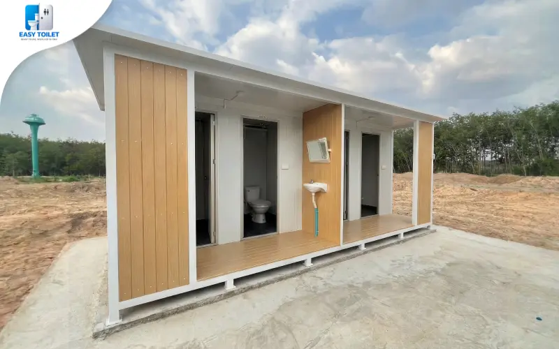 ห้องน้ำสำเร็จรูป รุ่น TL02 สไตล์มินิมอล โทนไม้สีอ่อน