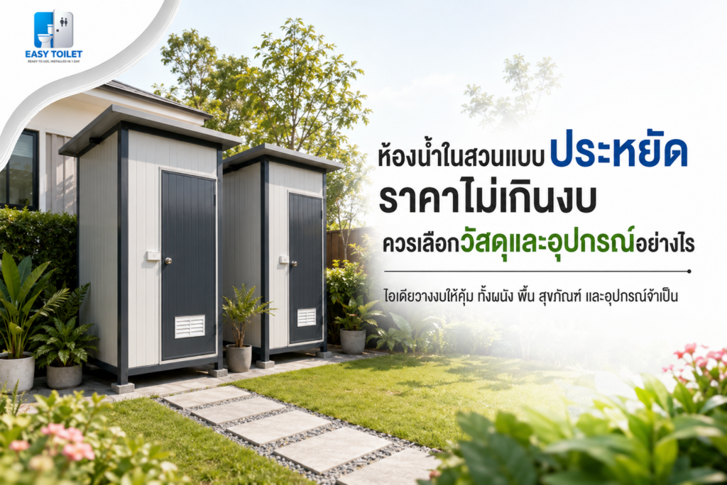ห้องน้ำในสวนแบบประหยัดราคาไม่เกินงบควรเลือกวัสดุและอุปกรณ์อย่างไร